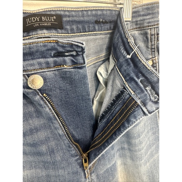 Judy Blue Women's High-Waist Double Button Wide-Leg Denim Jeans Size 7/28 - Picture 3 of 9